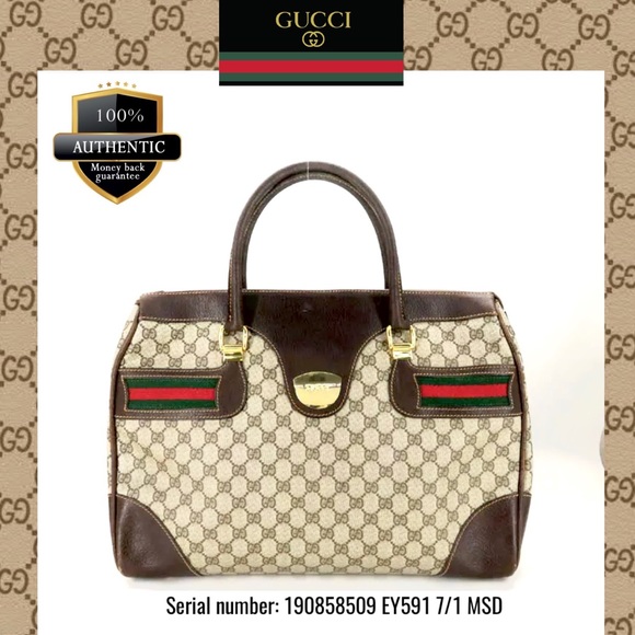 Gucci Handbags - Gucci travel Bag business bag sherry leather brown